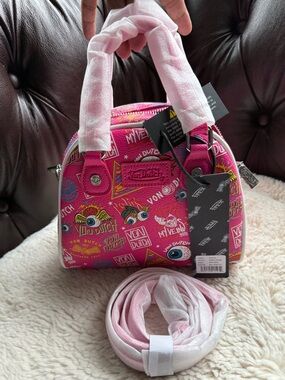 Von Dutch Hot Pink Graphic Mini Dome Handbag NWT